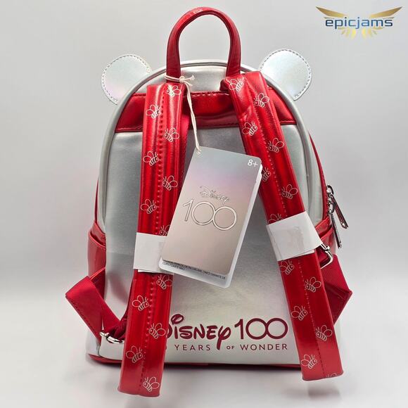 Loungefly Disney100 Winnie the Pooh Platinum Mini Backpack Set - Picture 5 of 8
